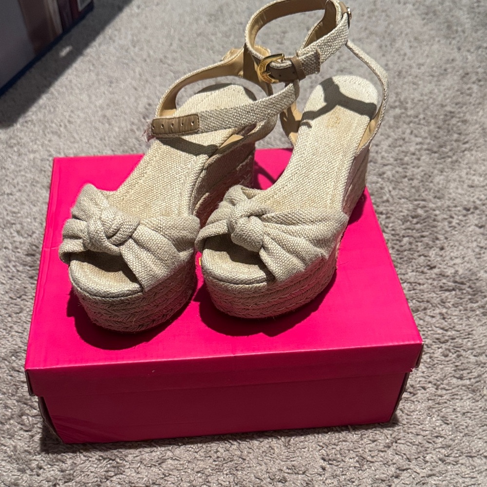 Michael Kors Cream Wedge Sandals